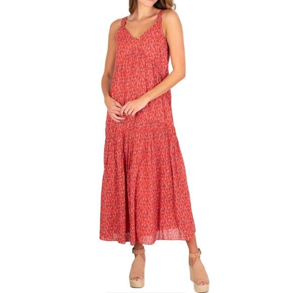 JOIE Tea Rose Tiered Mermaid Maxi Dress Small - Picture 1 of 8